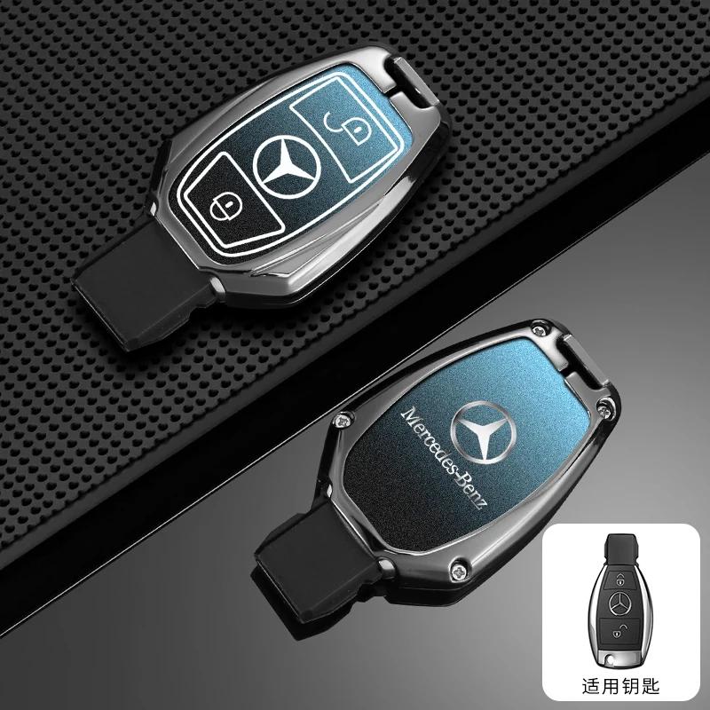 YWP4  Car Key Case Cover Bag For Mercedes Benz A B C E S Class C200 C300 E350 E260L W205 CLA CLS GLA GLC GLE GLS Keychain Accessories