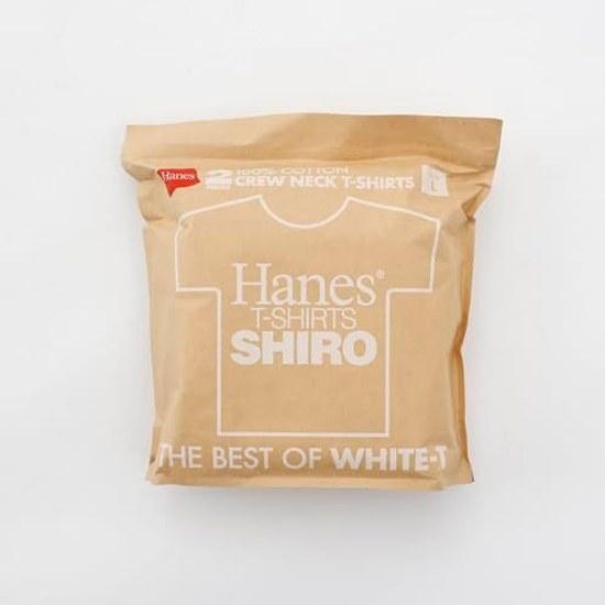 Hanes T-shirt 2-piece Set Short Sleeve SHIRO 100 Cotton Tubular Design Tagless Heins White Crew Neck Underwear Mens HM1-Z701