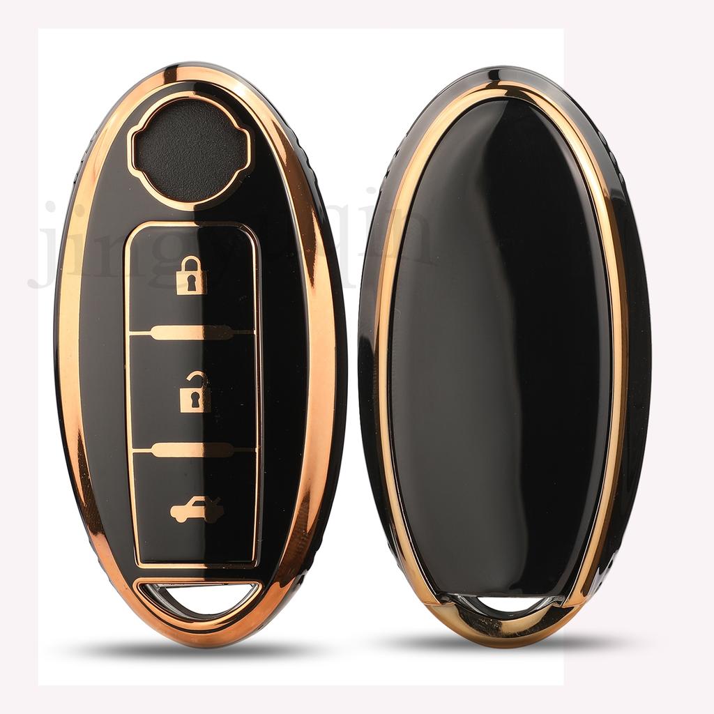 Jingyuqin Soft TPU Car Key Case Fob For Nissan Qashqai Juke J10 J11 X-Trail T32 T31 Kicks Tiida Pathfinder Note For Infiniti