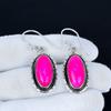 Pink Monalisa Gemstone Earrings, 925 Sterling Silver Earrings, Handmade Silver Earrings For Gift, Pink Monalisa Dangle Drop Earrings Birthday Gift