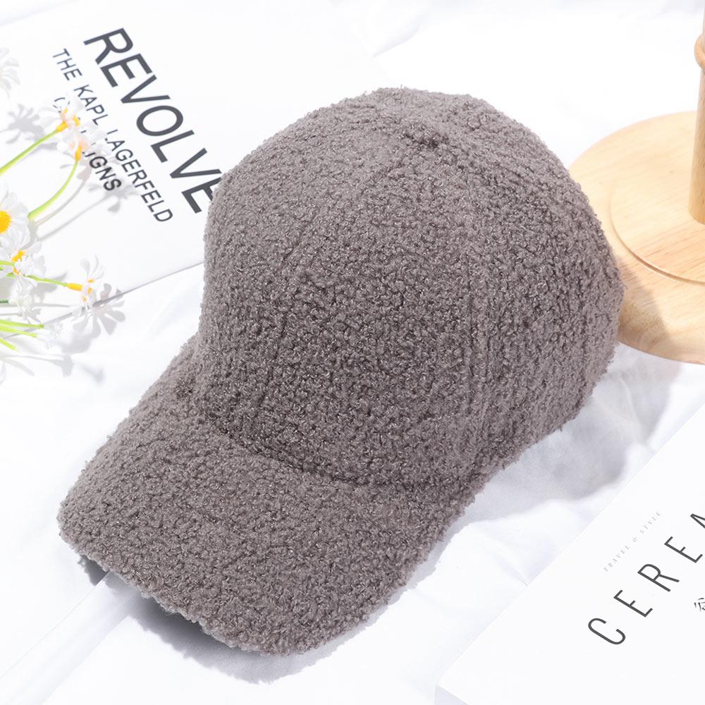Casual Sports Thicken Warm Baseball Cap Wool Peaked Hat Hip Hop Cap