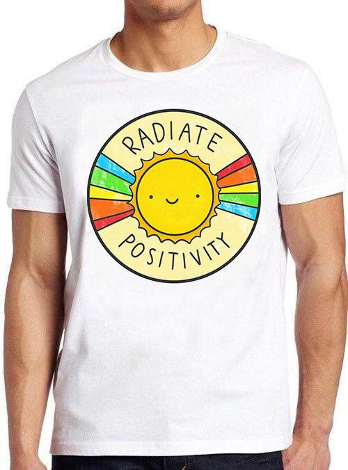 Radiate Positivity Sun Rainbow Funny Meme Gift Tee Gamer Cult Movie T Shirt M751 XXXXL