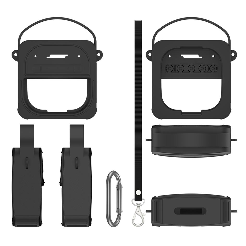 Protective Silicone Cover for Bose SoundLink Micro 2nd BT Speaker Portable Travel Case Adjustable Shoulder Strap Dustproof