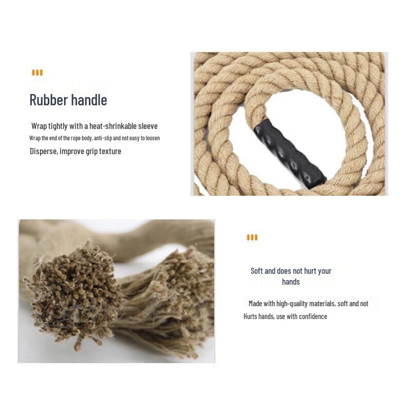 Small Warhead Steel-Reinforced Jute Climbing Training Rope