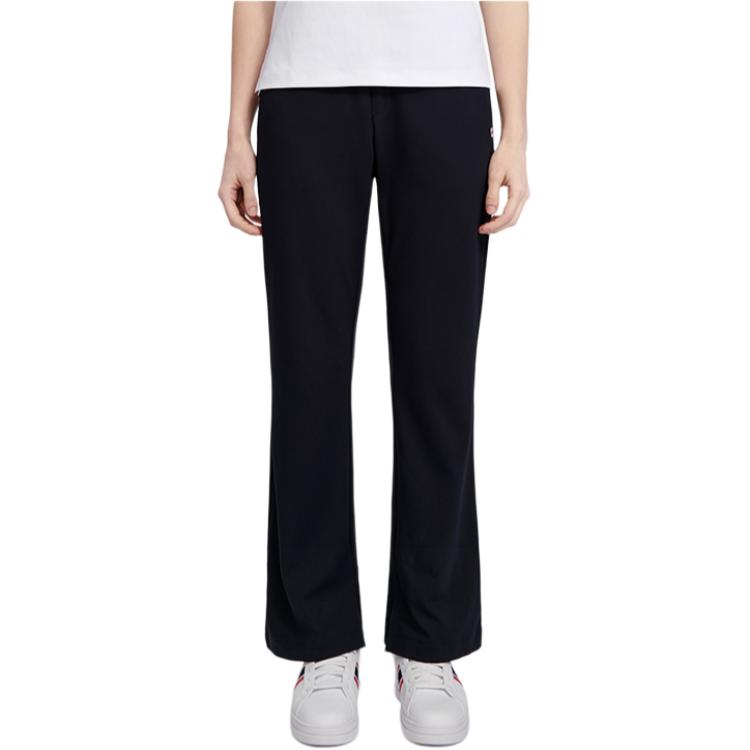 FILA Solid Color Logo Straight Leg Casual Pants Women bottoms Legendary-Blue F11W321601FNV