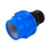 PE Wasserrohr Schnellkupplung 1/2" 3/4" 1"1.2" 1.5" Außengewinde auf ID 20/25/32/40/50mm Nicht Heißschmelzend Reduzierstück Gerade Blau