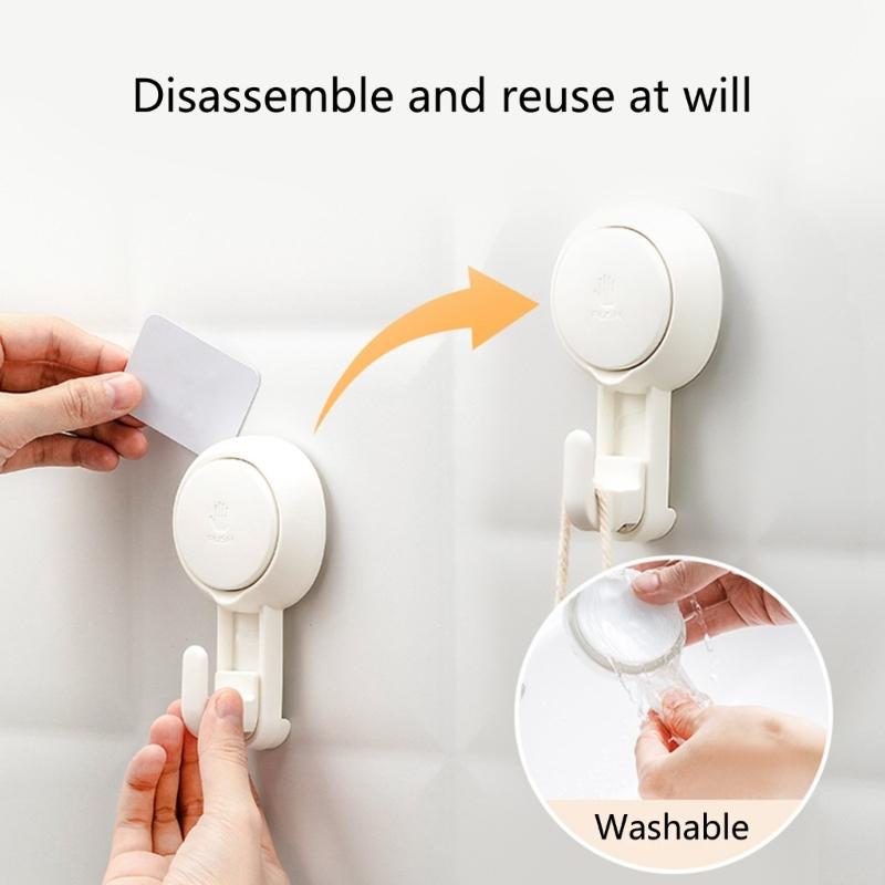 4er-Pack Hochfeste Vakuum-Saug-Duschhaken Effiziente Badezimmer-Wandhänger für Handtücher, Bademäntel, Küchenutensilien