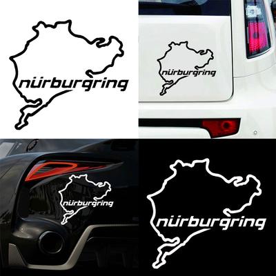 Wystrój zewnętrzny samochodu Nurburgring mapa zabawny samochód ciężarówka pojazd odblaskowe naklejki naklejka dekoracja części samochodowe