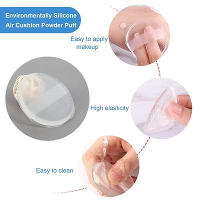 1-5Pcs Silicone Cosmetic Puff Soft Makeup Beauty Sponge for Liquid Foundation BB Cream Power Puff Make Up Accessories