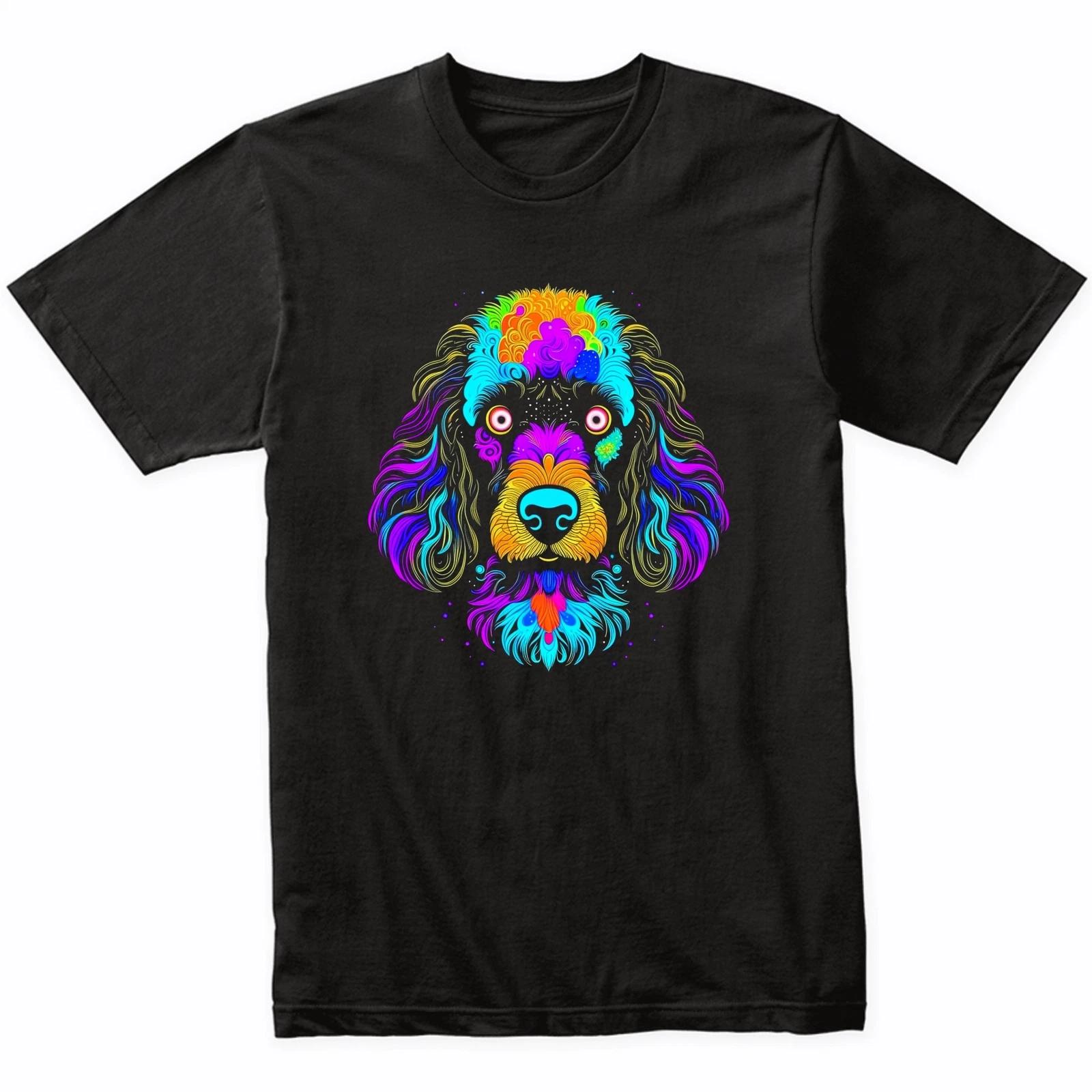 Poodle Psychedelic Dog Art T-Shirt - Poodle Owner Gift - Poodle Shirt 2XL