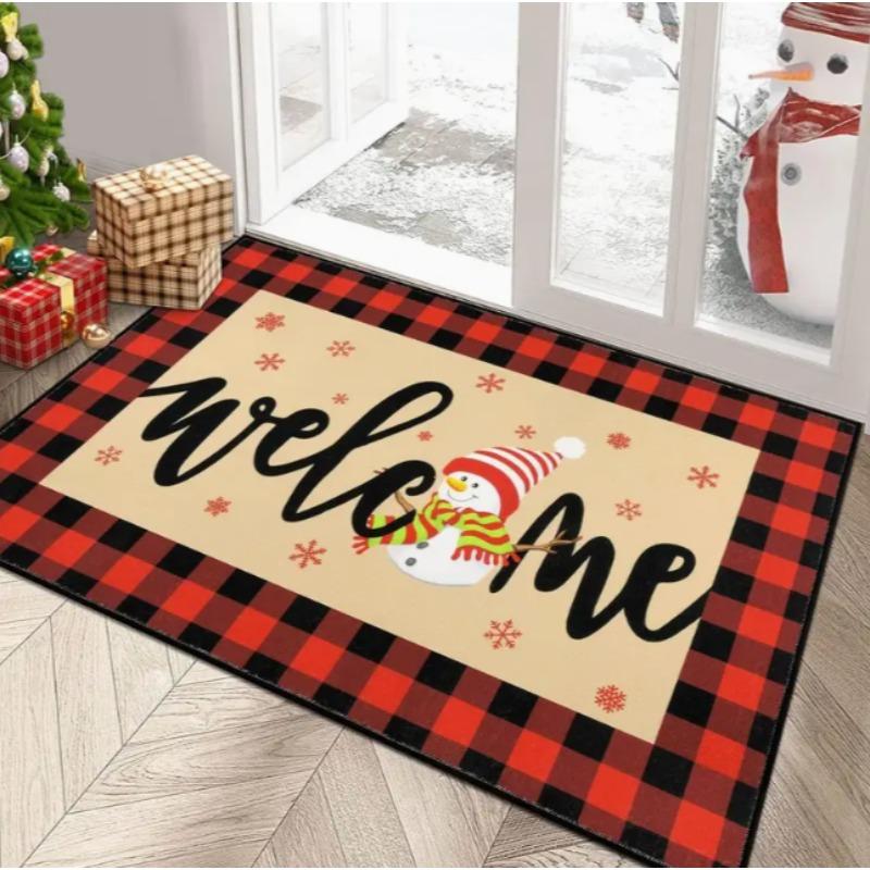 1pc Christmas Dwarf Welcome Door Mat Is A Wonderful Christmas Gift Mat That Perfect for Home and Christmas Decoration Doorways