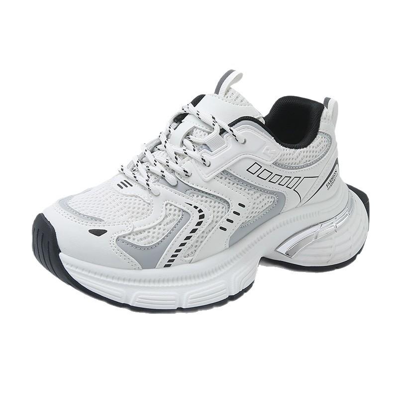 Women's autumn and winter 2025 new breathable mesh sports shoes niche thick-soled lightweight running shoes show small feet