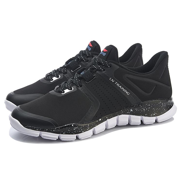 New LiNing Cushioning Anti Slip Wear Resistant Breathable Lightweight Supportive Low Top Running Shoes Women's Black White AFHP002-4