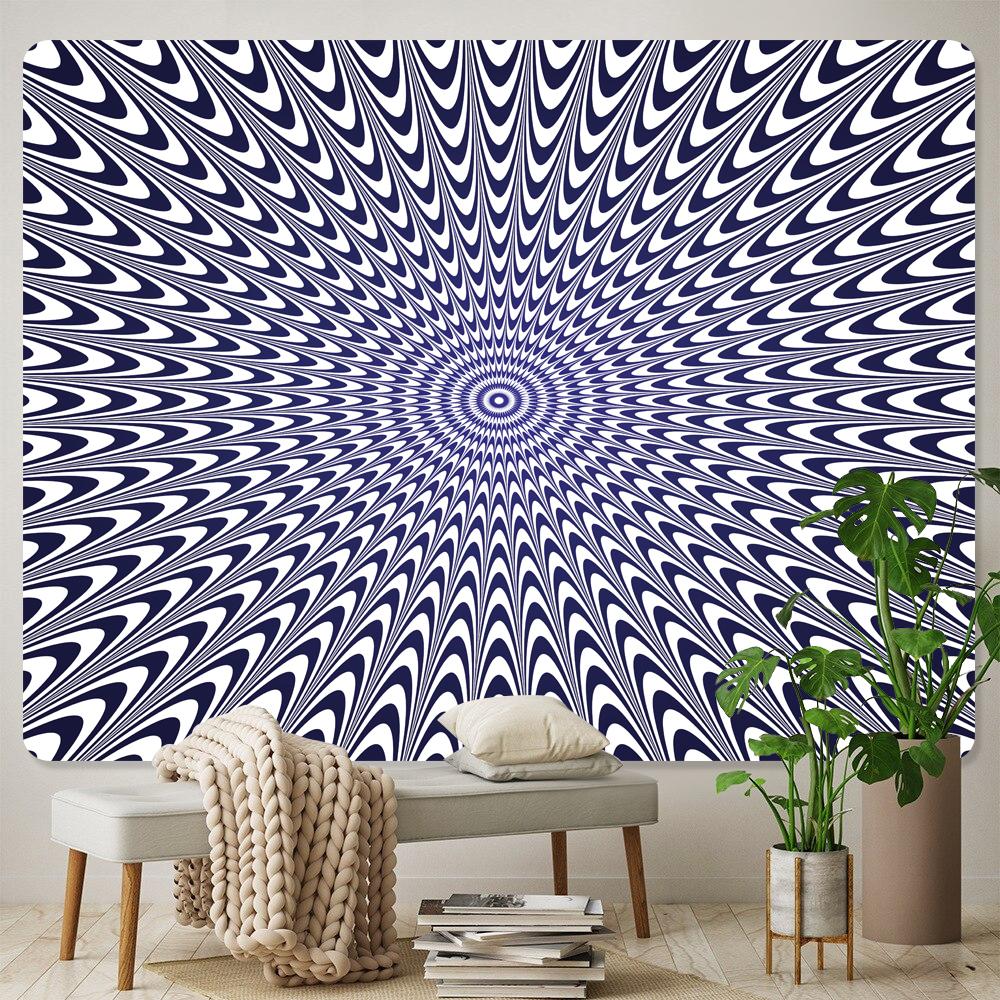 Psychedelic scene eye illusion abstract home decor art tapestry hippie bohemian decor yoga mat sofa blanket sheet