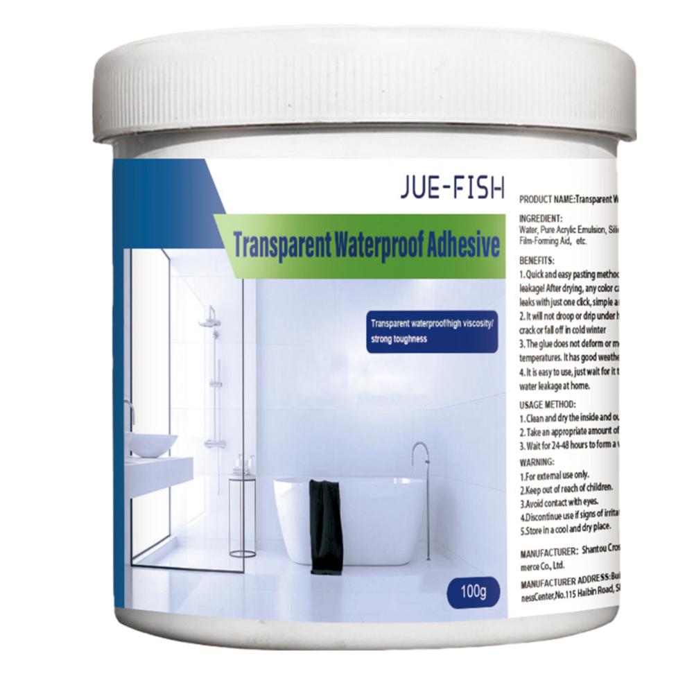 30/100g/300g Waterproof Coating Sealant Agent Transparent Glue With Brush Invisible Anti-Leak Roof Repair Broken Agent Tool