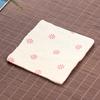 Cotton and Linen Kung Fu Tea Coasters Simple Solid Color Square Coaster Anti-scald Absorbent Heat Insulation Mat Home Mats