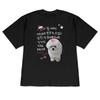 Funny Korean Cute Dog Print Tshirt Kawaii Puppy ShortSleeve Black Casual Korean Style Versatile Crew Neck Top for Women Unisex