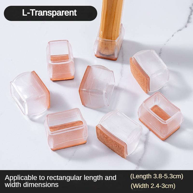 16/8/4Pcs Silicone Non-Slip Legs Pads Thick-soled Furniture Sofa Anti-noise Feet Cover Wood Floor From Scratches Protectors Mat