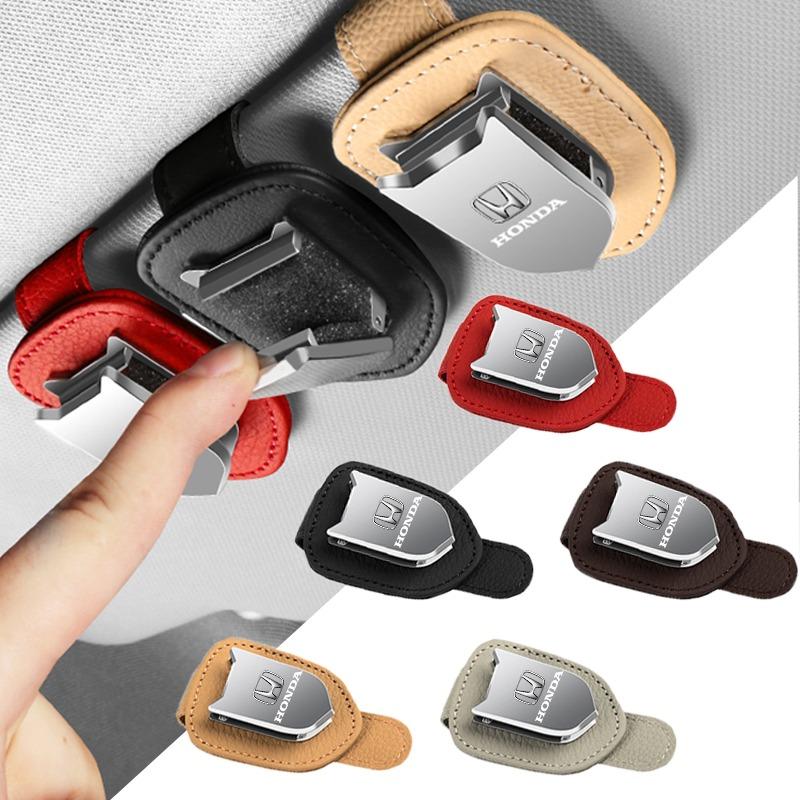 Auto Sun Visor Glasses Box Sunglasses Clip Card Ticket Holder Stand For Honda Fit Mugen Insight Type S R VTEC DOHC Modulo Vezel Legend RR Si