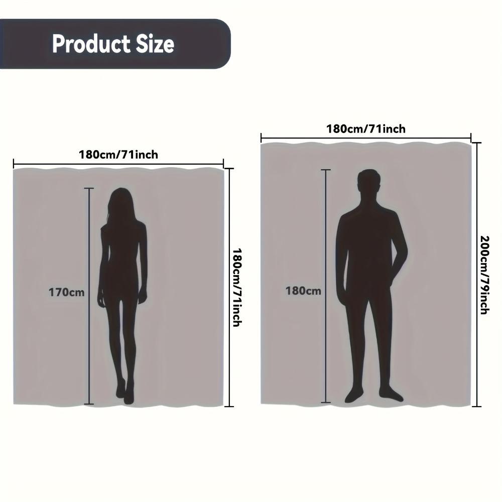 Gray Foldable High-Temperature Resistant Polyester Bathroom Partition Curtain with Hole Hook - Wave Style, Machine Washable,Bathroom Decor