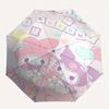 My Melody & Kuromi's Party Cartoon Cartoon Umbrella, Portable 3-Fold Compact Umbrella, Suitable for Camping, Hiking and Travel, Ideal Easter Birthday