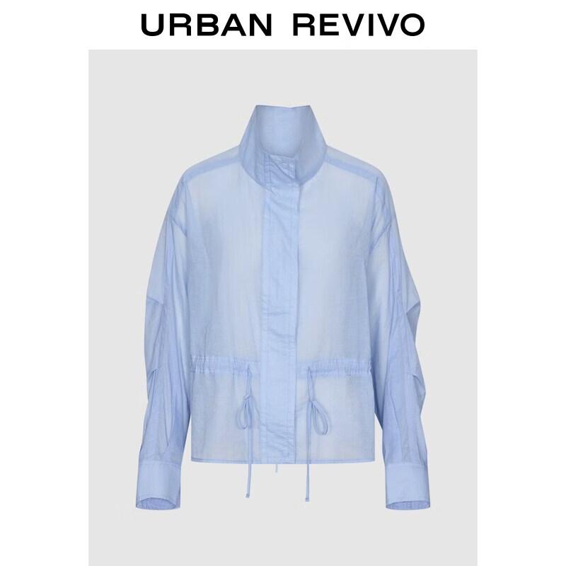 UR Women s Summer Drawstring Stand-Up Collar Oversized Jacket S