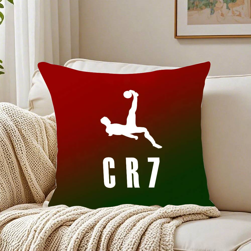 CR7 Cristiano Ronaldo Fall Pillow Case Pattern Printed Pillowcase for Living Room Sofa Cushion Cover & Bedroom Decor