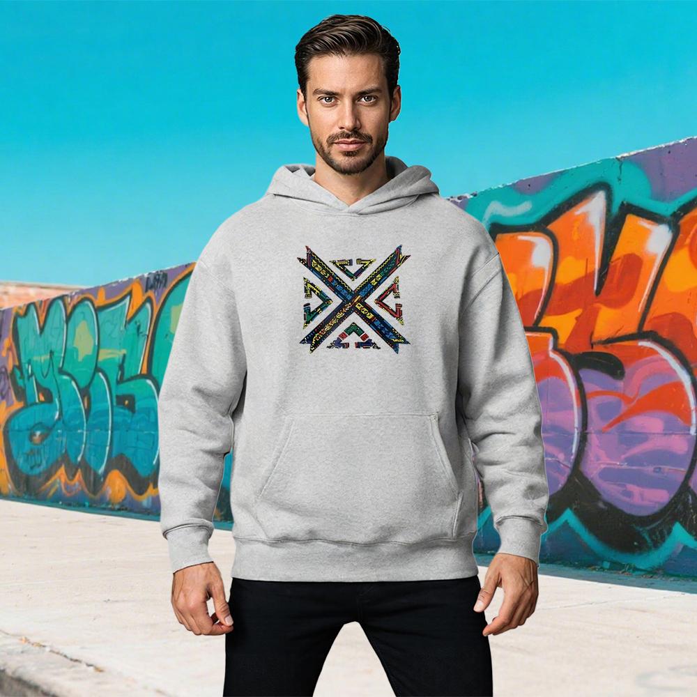 

Men s Printed Sweatshirt Casual Loose Long Sleeve Autumn and Winter Colors and Unique X Design Street Wear Bold Patterns Hoodies 3XL