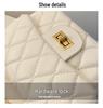 2024 Spring Women's Argyle Chain Crossbody Bag - High-End Fashion with Little Golden Ball Accent