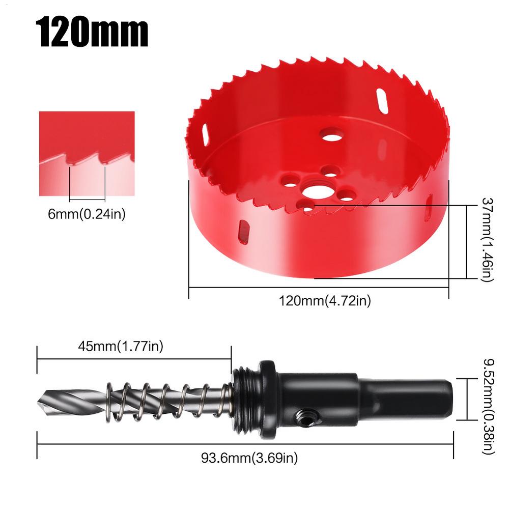 Metal Hole Cutter Heavy-Duty Tight Fit Tool Metal Hole Cutter With Drill Bit For Wood Fiberboard PVC Pipes Aluminum Sheets Iron