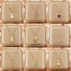 Luxury Shiny Stainless Steel 18k Gold Zircon Heart Butterfly Pendant Necklace Women Boutique Pearl Flower Leaf Necklace for Gift