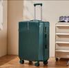 Lightweight 24-Inch Leather Suitcase: Stylish and Spacious Travel Trolley for Female Students