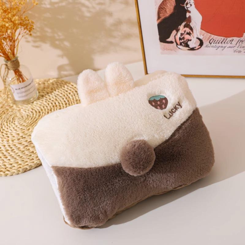 Electric Plush Hot Water Bottle: Washable, Cute Warm Baby Compress Bag & Hand Warmer