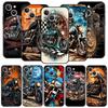 Farben Vintage Motorrad Bemalte Handyhülle für iPhone 17 16 15 14 13 12 11 Pro Max 17 Air Plus Stoßfeste Weiche TPU-Hülle