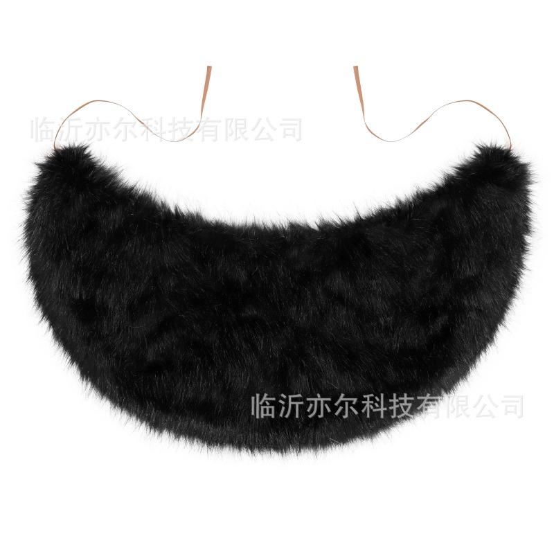 Viking Shawl Sleeves Foot Covers Skirt Set Faux Fur Cloak Scarf Halloween Show Costume