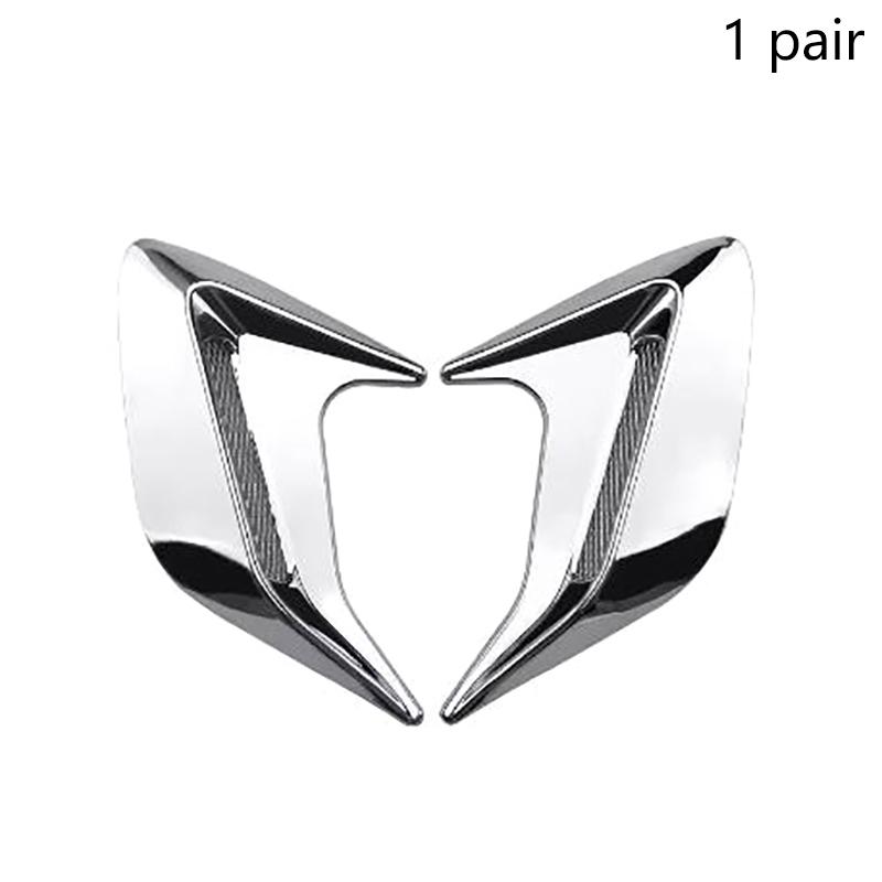 2Pcs Car Side Air Vent Stickers Modification Ventilation Grille Cover Side Air Intake Cover Hood Decoration Car Accessories