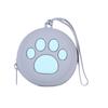 Multi-functional Waterproof Silicone Dog Treat Pouch Round Zippered Training Reward Pouch Paw Print Dog Treat Bag Keys