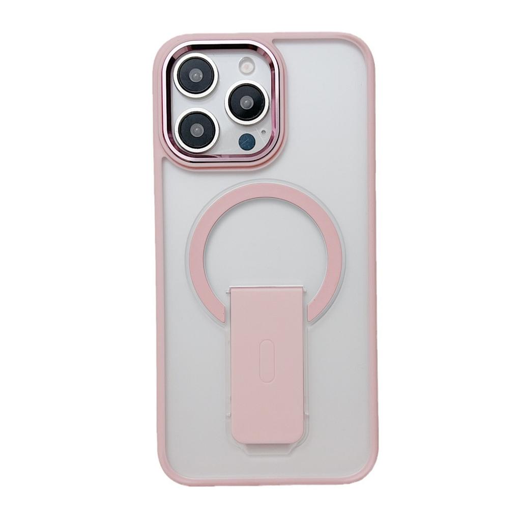 Suitable for Apple 16Promax Phone Cases, IPhone 13/14/15 Metal Lenses, Skin-feel Magnetic Sound-absorbing Stand