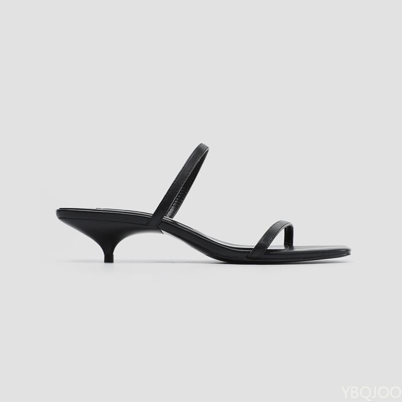 Simple Versatile One-piece Comfortable Outdoor Cool Mop 2025 New Style with Sloping Female Head Sexy Temperament High Heels