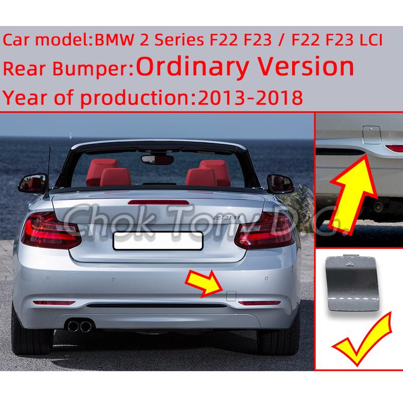 Für BMW 2 F22 F23 LCI 2013-2019 51117391808 51127391807 Auto Front Heck Stoßstange Abschlepphaken Abdeckkappe Abschleppanhänger Schale Deckel