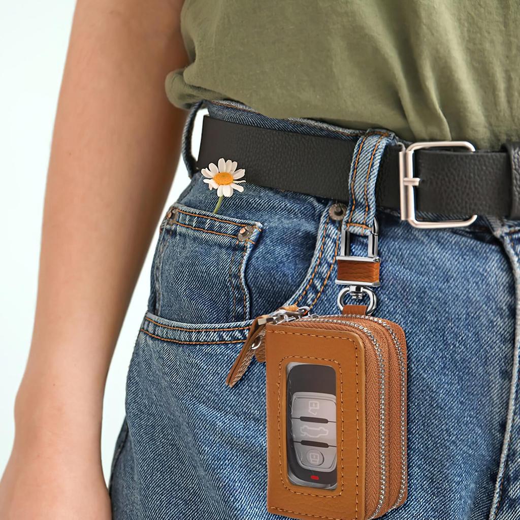 POPETPOP Key Case, Smart Key Compatible, Coin Case, Key Holder, Smart Key Case, Car,