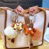 Chinese Style Horse Keychain Zodiac Mascot New Year Keyring Plush Pony Keychain  Bag Decoration
