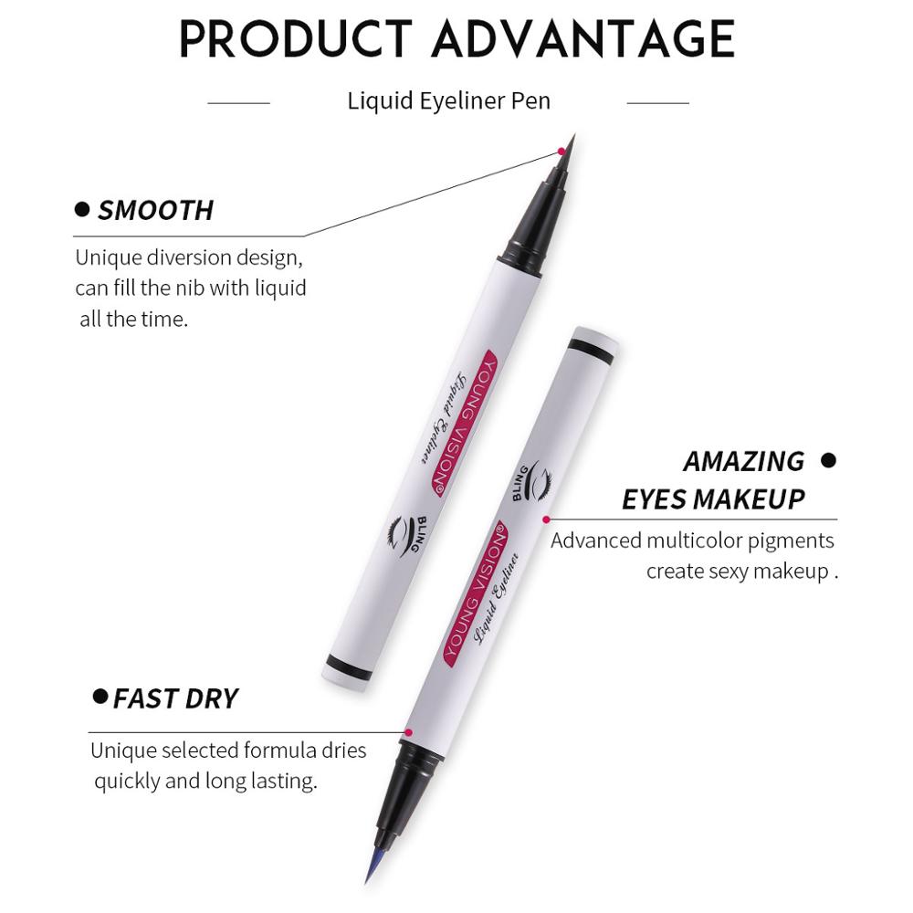 Eyeliner impermeabile a 5 colori Trucco Cosmetici di bellezza Eyeliner a lunga durata Ombretto Strumento per il trucco Non facile da sbavare Eyeliner