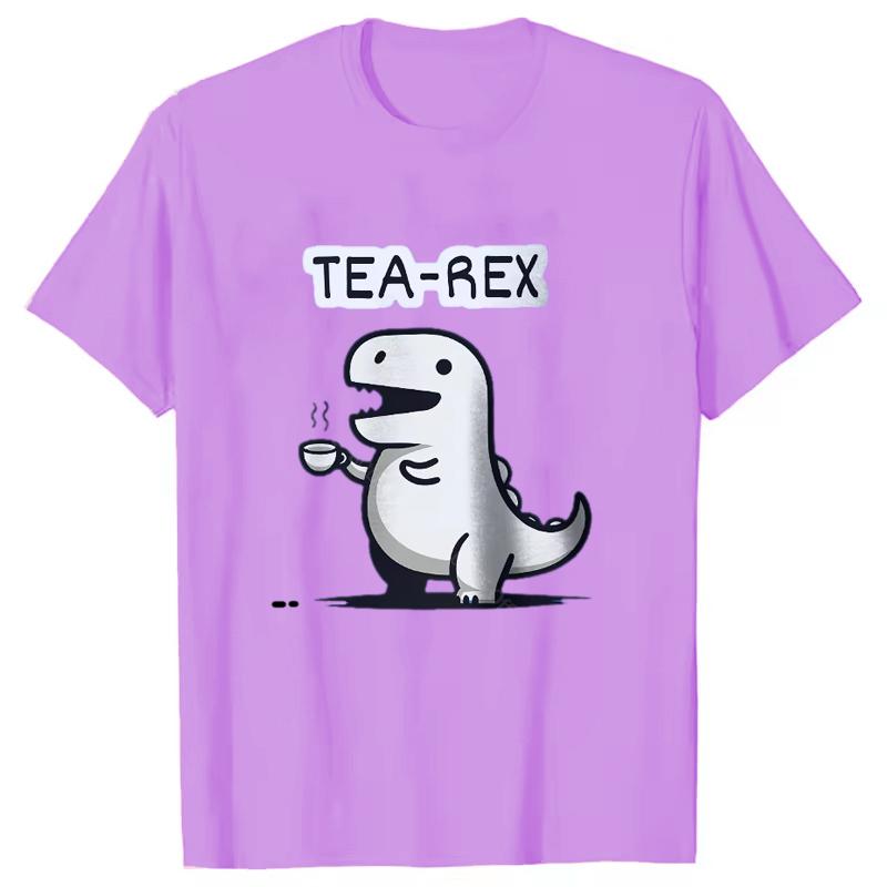 

Unisexs Womens TeaRex Dinosaur Printed TShirt Soft Breathable Round Neck Short Sleeve Tee Unisex Fun Quirky Style S