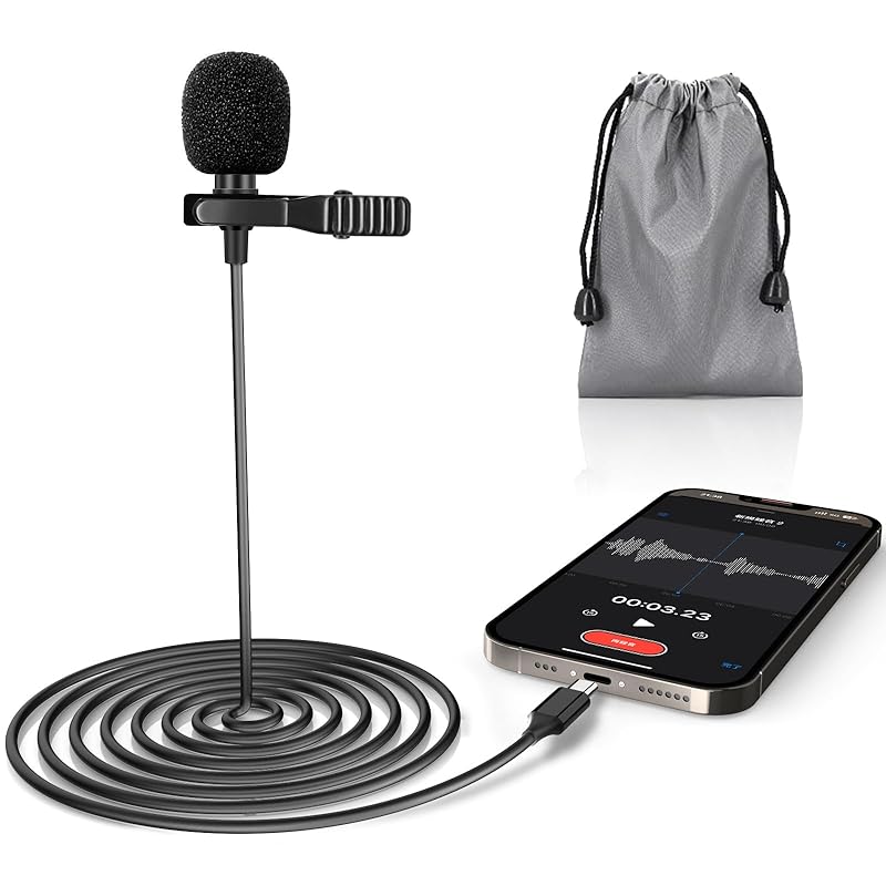 

Type-C pin microphone condenser microphone clip microphone omnidirectional USB-C mini microphone Windproof small size Microphone for