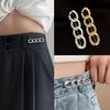 3Pcs Waist Button Adjustable 4-in-1 Alloy Waist Tightener No-Sew Waist Buckle for Jeans Skirts Sleeves Fits