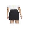Nike Solid Color Logo Print High Waist Straight Mini Skirt Women Bottoms Black DM6252-010