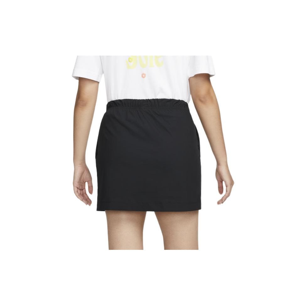 Женские однотонные прямые мини-юбки с высокой талией и логотипом Nike — фото 2