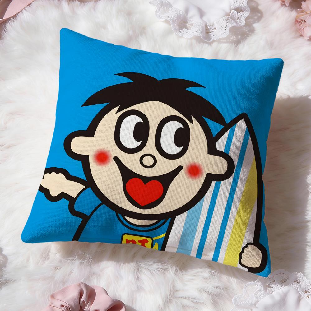cute red boy Wangzai Cushion Cover Premium Comfort Reversible Pillow Cove -Two in One Design for Any Room & Car Interior