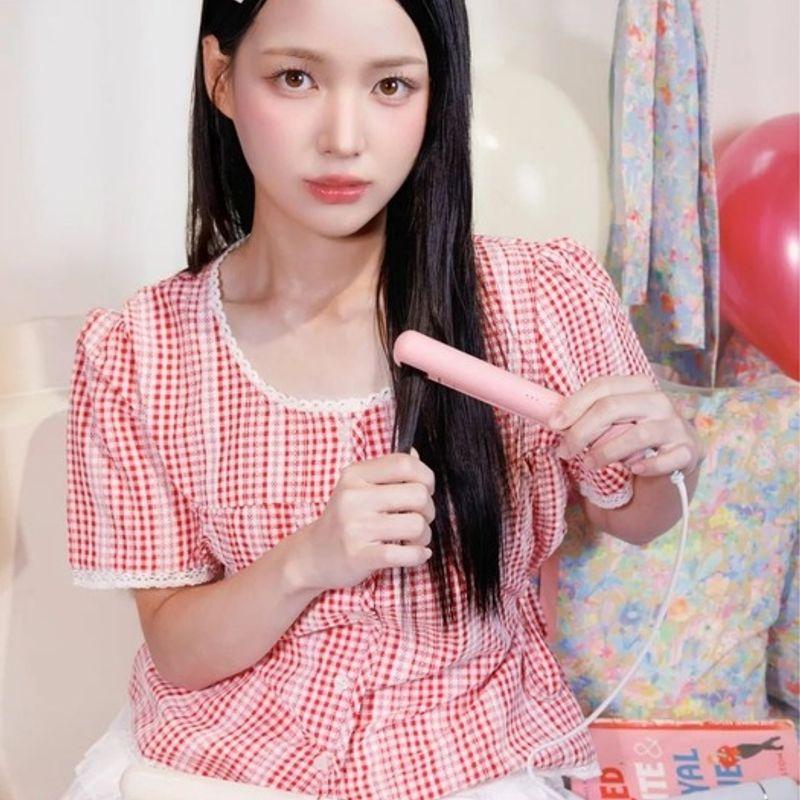 OA Oa Mini Fit Portable Curling Iron Free Volt Forehead Hair Mini Volume Curling Iron Blue A02233